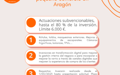 Ayudas a la inversión del pequeño comercio en Aragón